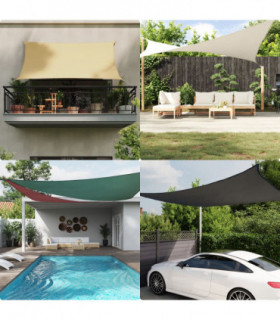 vidaXL Sun Shade Sail Sand 2.5x2.5 m 100% Polyester Oxford