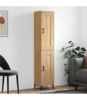 vidaXL Highboard Sonoma Oak 34.5x34x180 cm Engineered Wood