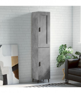 vidaXL Highboard Concrete Grey 34.5x34x180 cm Engineered Wood