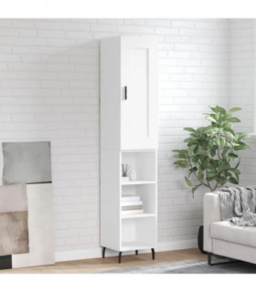 vidaXL Highboard White 34.5x34x180 cm Engineered Wood
