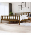 Bed Frame Honey Brown Solid Wood 200x200 cm