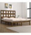 Bed Frame Honey Brown Solid Wood Pine 200x200 cm