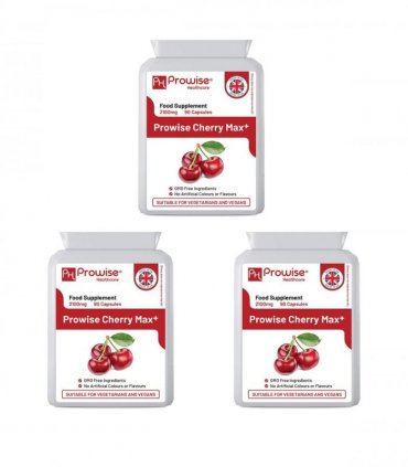 Cherry Max+ 2100mg (Pack of 3) 90 Vegan Capsules High Strength I Made in The UK