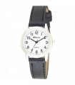 Wristwatches Ravel Women's Classic Leather Strap Watch Black / Silver 27mm
