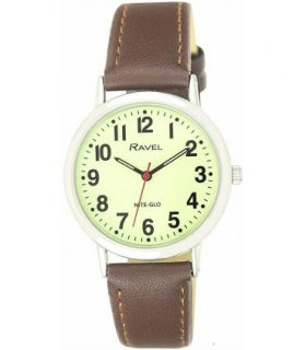 Watch - Ravel Glow in The Dark Luminous Dial - Brown - 9.53 x 14.63