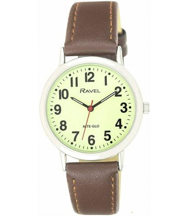 Watch - Ravel Glow in The Dark Luminous Dial - Brown - 9.53 x 14.63