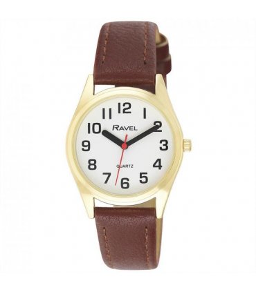 Watch Ladies Classic Strap Brown Gold Elegant Everyday Wear Sophisticated 8.23"