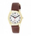 Watch Ladies Classic Strap Brown Gold Elegant Everyday Wear Sophisticated 8.23"