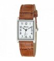 Ravel Mens Fashion Rectangle Shape Dial Brown Leather Strap Watch R0120.12.1A