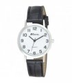 Watch Black 36mm Croco Pattern Stitched Faux Leather Strap Japan Quartz Movement