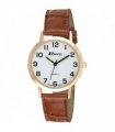 Watch Brown/Gold 36mm Classic Bold Arabic Dial Croco Faux Leather Japan Quartz