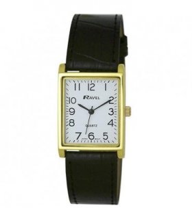 Watch Faux Leather Strap Black Croco Pattern Stitched Japan Quartz Movement