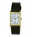 Watch Faux Leather Strap Black Croco Pattern Stitched Japan Quartz Movement