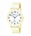 Ravel Mens Bold Number White Dial Gold Expander Bracelet Watch R0232.02.1