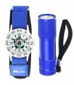 Watch & Torch Set Blue 27mm Football Print Arabic Dial Quartz Movement Kids