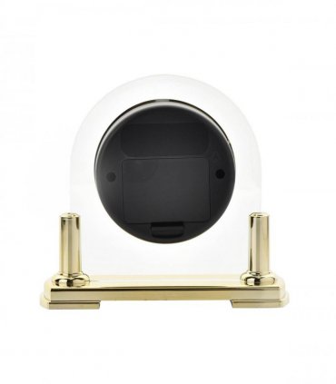 Mantel Clock 2 Tone Dial Gold Stand Plastic Glass Modern Semi-Circle 15x5x15cm