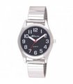 Ravel Ladies Classic Super Bold Easy Read Expander Bracelet Black/Silver Watch R0225.03.2