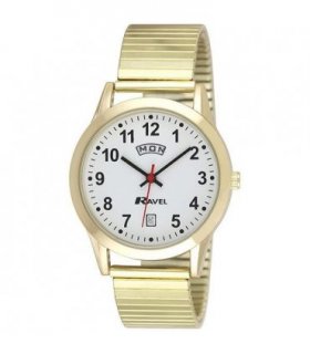 Watch Stainless Steel 40mm Gold White Day/Date Quartz Men's Standard 16mm