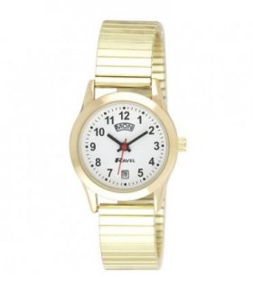 Ravel Womens Gilt Day/Date Expanding Bracelet Strap Watch R0706.19.2EX