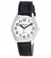 Watch Silver 27mm Bold Easy Read Dial Black Strap Quartz Buckle Glass White