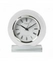 Desk, Mantel & Carriage Clock Glass White 18 x 17 x 7.5 cm William Widdop