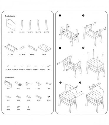 Wooden Carpenter Workshop Builder Craft Tools Playset 3+ for Role-Playing Kids