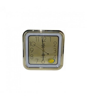 Amplus Square Wall Clock Gold with Gold Face PW030G