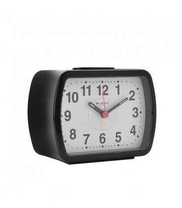 Wm.Widdop Qtz Alarm Clock Bell Oblong Blk/Green Dial 5184B