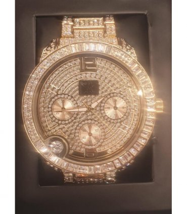 NY LONDON GENTS BLING WATCH PI-7498 GOLD
