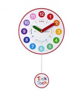 Acctim Matilda Pendulum Time Teaching 25cm Wall Clock White 25032