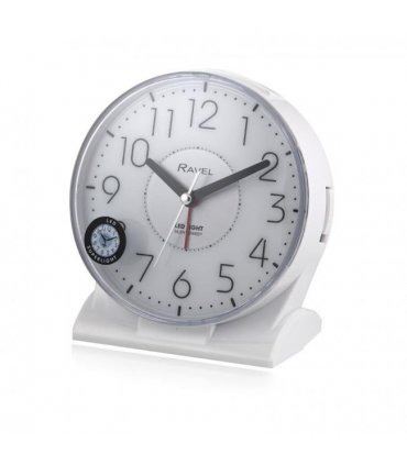 Alarm Clock Ravel Large Contemporary Quartz White Beep Crescendo LED