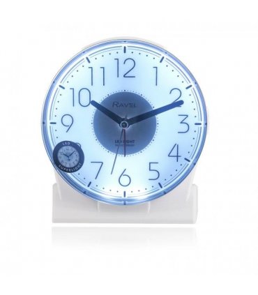 Alarm Clock Ravel Large Contemporary Quartz White Beep Crescendo LED