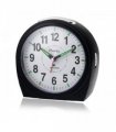 Alarm Clock Black Gloss Large Art Deco Bedside / Mantel Quartz Alarm Clock