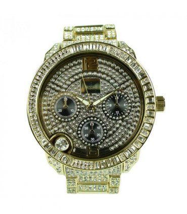NY LONDON GENTS BLING WATCH PI-7498 GOLD.BLACK