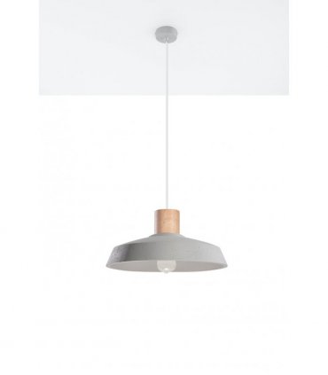 Modern Pendant lamp AFRA Concrete/Wood Loft Design LED E27