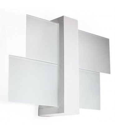 Wall Lamp FENIKS 1 White Wood/Glass Modern Scandinavian Design LED E27