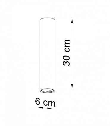 Ceiling lamp LAGOS Round Tube Shape Modern Loft Design LED GU10