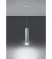 Pendant lamp LAGOS 1 White Round Tube Shape Modern Loft Design LED GU10