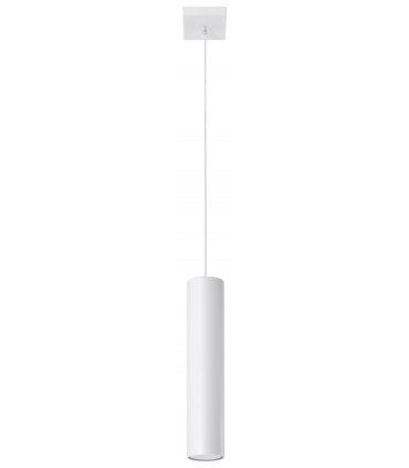 Pendant lamp LAGOS 1 White Round Tube Shape Modern Loft Design LED GU10