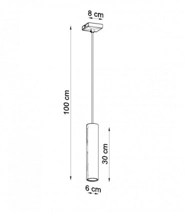 Pendant lamp LAGOS 1 White Round Tube Shape Modern Loft Design LED GU10