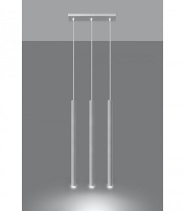 Pendant lamp PASTELO 3 White Round Tube Shape Spot Modern Loft Design LED G9