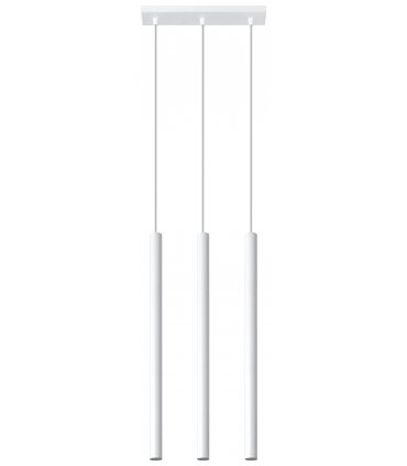 Pendant lamp PASTELO 3 White Round Tube Shape Spot Modern Loft Design LED G9