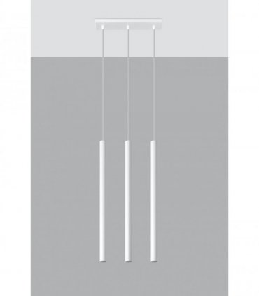 Pendant lamp PASTELO 3 White Round Tube Shape Spot Modern Loft Design LED G9