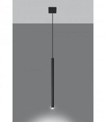 Pendant lamp PASTELO 1 Black Round Tube Shape Spot Modern Loft Design LED G9