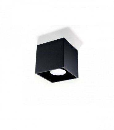Ceiling Lamp QUAD 1 Black Square Shape Modern Loft Design LED GU10