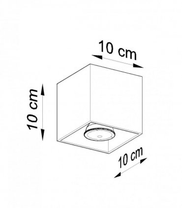 Ceiling Lamp QUAD 1 Black Square Shape Modern Loft Design LED GU10