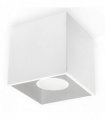 Ceiling Lamp White Square Shape Modern Loft Design LED GU10 Aluminium 10 x 10 cm