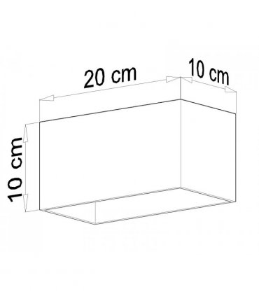 Ceiling Lamp QUAD Grey Square Shape Modern Loft Design LED GU10