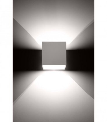 Wall Lamp QUAD 1 White Up/Down Square Shape Modern Loft Design G9