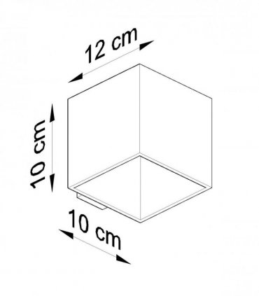 Wall Lamp QUAD 1 White Up/Down Square Shape Modern Loft Design G9